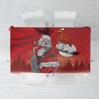 Albania Santa Christmas Tablecloth Christmas Albanian Eagle Flag Style - Wonder Print Shop
