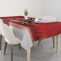 Albania Santa Christmas Tablecloth Christmas Albanian Eagle Flag Style - Wonder Print Shop