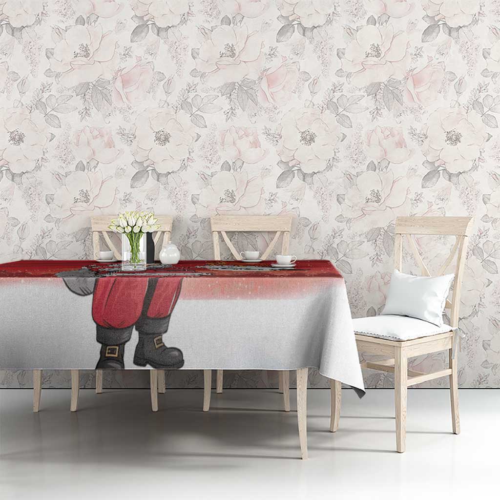 Albania Santa Christmas Tablecloth Christmas Albanian Eagle Flag Style - Wonder Print Shop