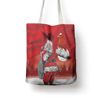 Albania Santa Christmas Tote Bag Christmas Albanian Eagle Flag Style - Wonder Print Shop