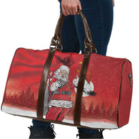 Albania Santa Christmas Travel Bag Christmas Albanian Eagle Flag Style - Wonder Print Shop