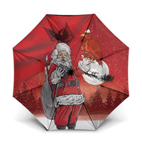 Albania Santa Christmas Umbrella Christmas Albanian Eagle Flag Style - Wonder Print Shop