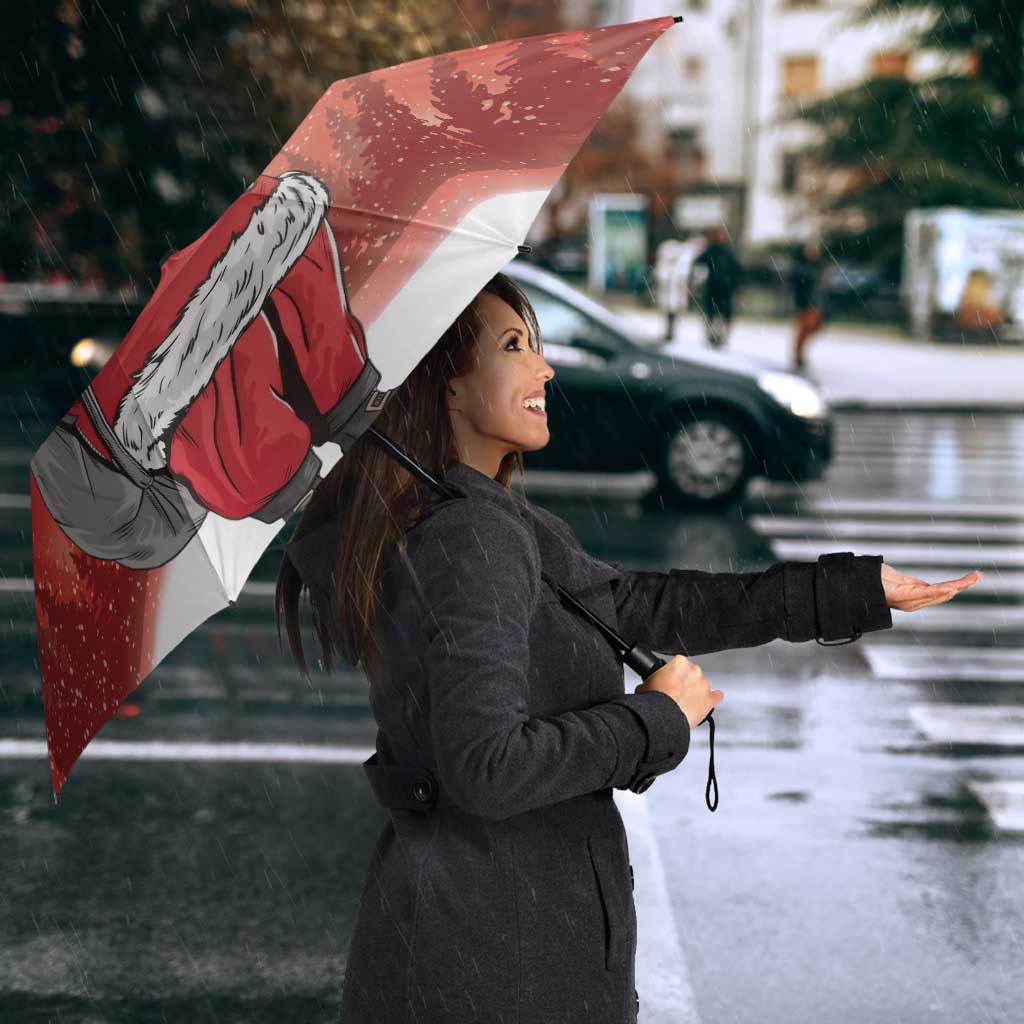 Albania Santa Christmas Umbrella Christmas Albanian Eagle Flag Style - Wonder Print Shop