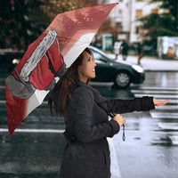 Albania Santa Christmas Umbrella Christmas Albanian Eagle Flag Style - Wonder Print Shop