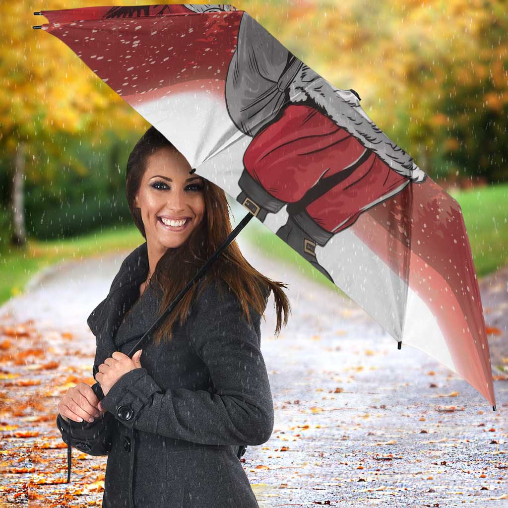 Albania Santa Christmas Umbrella Christmas Albanian Eagle Flag Style - Wonder Print Shop