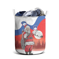 Slovenia Santa Christmas Laundry Basket Slovenija Vesel Bozic Flag Style - Wonder Print Shop