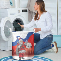 Slovenia Santa Christmas Laundry Basket Slovenija Vesel Bozic Flag Style - Wonder Print Shop