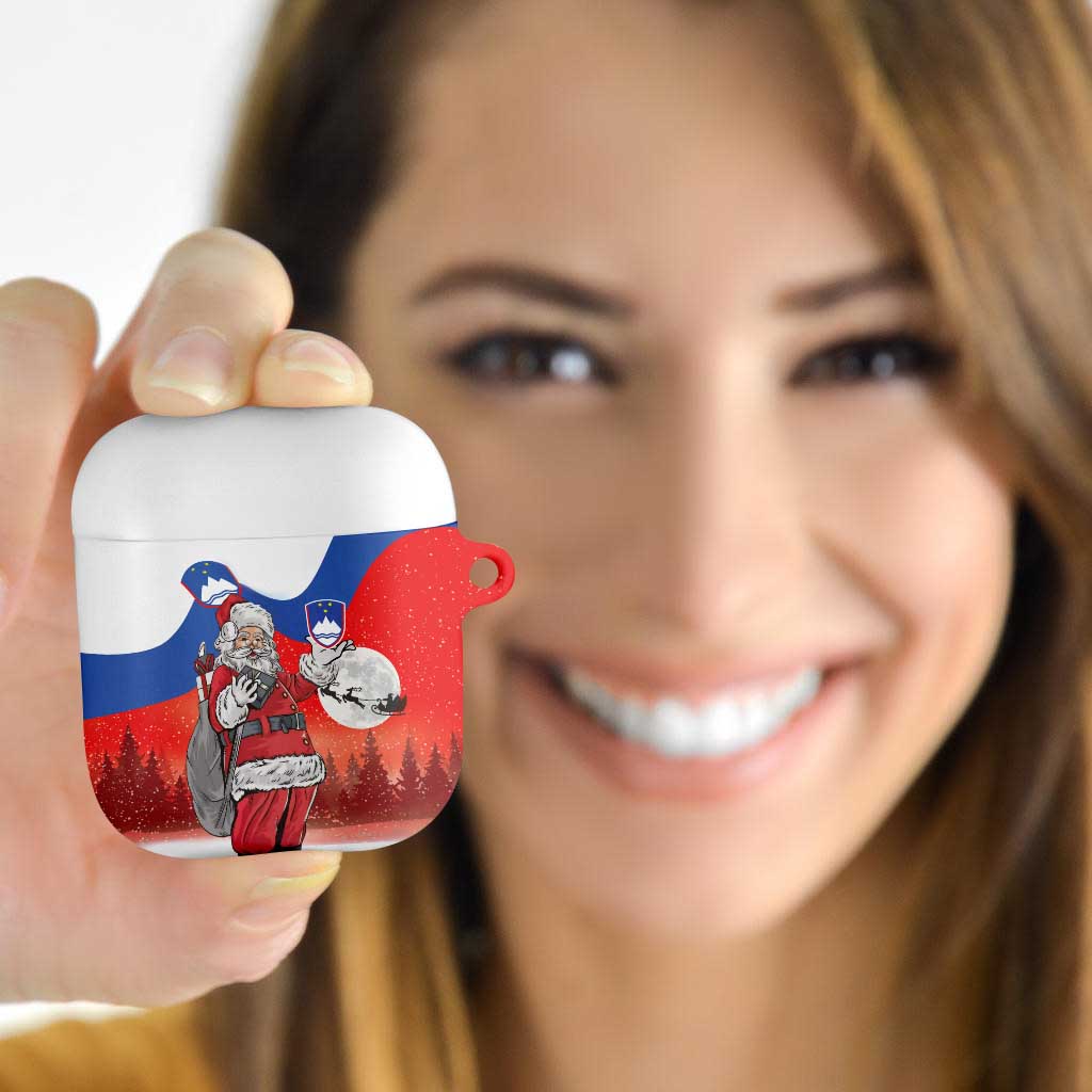 Slovenia Santa Christmas AirPods Case Slovenija Vesel Bozic Flag Style - Wonder Print Shop