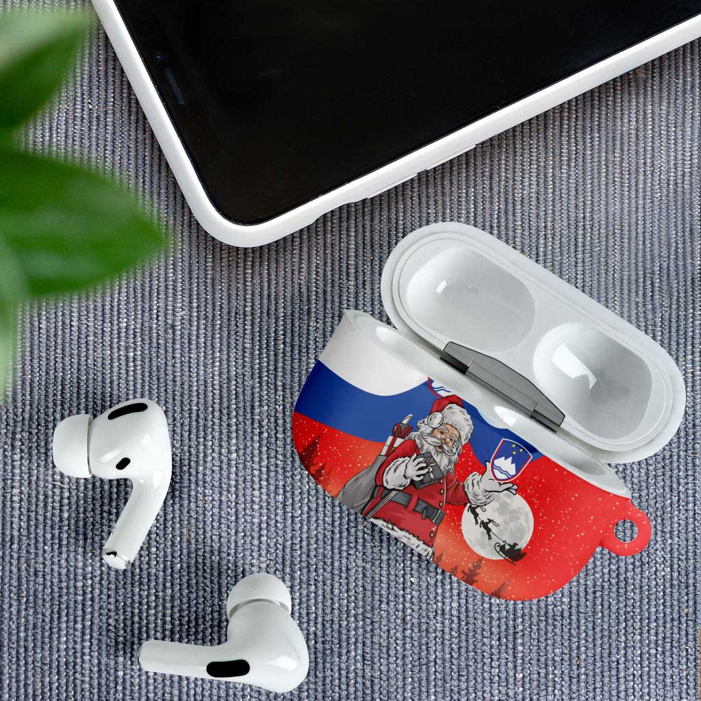 Slovenia Santa Christmas AirPods Case Slovenija Vesel Bozic Flag Style - Wonder Print Shop