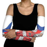 Slovenia Santa Christmas Arm Sleeves Slovenija Vesel Bozic Flag Style - Wonder Print Shop