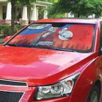 Slovenia Santa Christmas Auto Sun Shade Slovenija Vesel Bozic Flag Style - Wonder Print Shop
