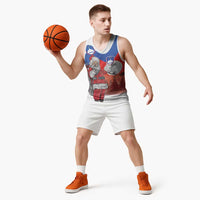 Slovenia Santa Christmas Basketball Jersey Slovenija Vesel Bozic Flag Style - Wonder Print Shop