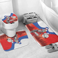 Slovenia Santa Christmas Bathroom Set Slovenija Vesel Bozic Flag Style - Wonder Print Shop