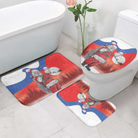 Slovenia Santa Christmas Bathroom Set Slovenija Vesel Bozic Flag Style - Wonder Print Shop