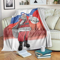 Slovenia Santa Christmas Blanket Slovenija Vesel Bozic Flag Style - Wonder Print Shop