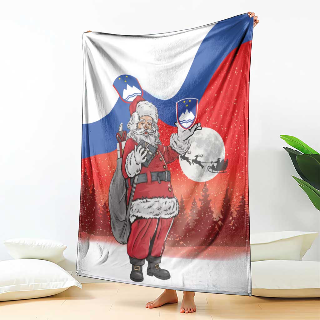 Slovenia Santa Christmas Blanket Slovenija Vesel Bozic Flag Style - Wonder Print Shop