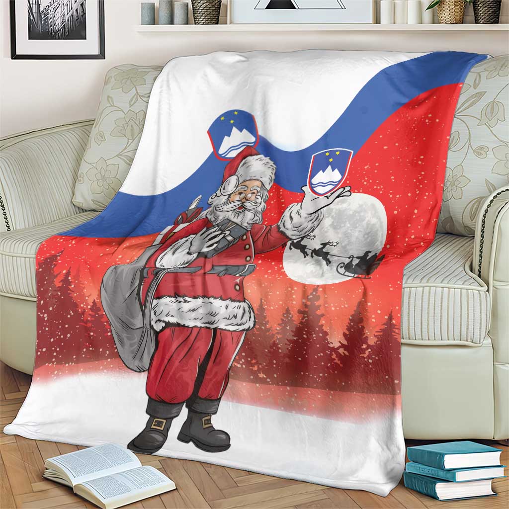 Slovenia Santa Christmas Blanket Slovenija Vesel Bozic Flag Style - Wonder Print Shop