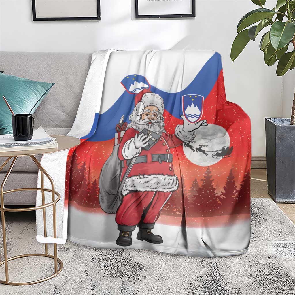 Slovenia Santa Christmas Blanket Slovenija Vesel Bozic Flag Style - Wonder Print Shop