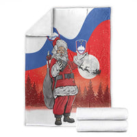 Slovenia Santa Christmas Blanket Slovenija Vesel Bozic Flag Style - Wonder Print Shop