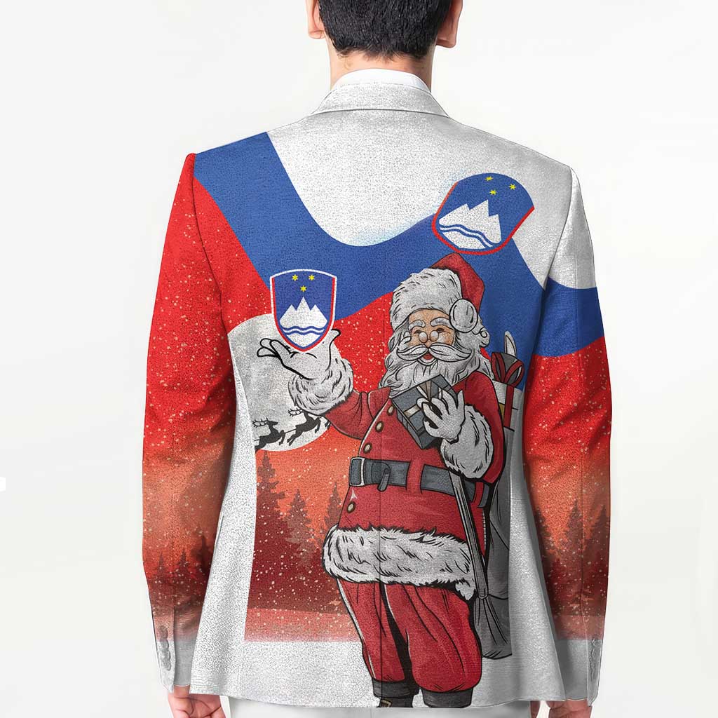 Slovenia Santa Christmas Blazer Slovenija Vesel Bozic Flag Style - Wonder Print Shop