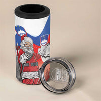 Slovenia Santa Christmas 4 in 1 Can Cooler Tumbler Slovenija Vesel Bozic Flag Style - Wonder Print Shop