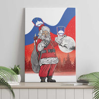 Slovenia Santa Christmas Canvas Wall Art Slovenija Vesel Bozic Flag Style - Wonder Print Shop