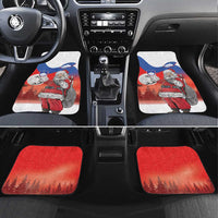 Slovenia Santa Christmas Car Mats Slovenija Vesel Bozic Flag Style - Wonder Print Shop