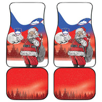 Slovenia Santa Christmas Car Mats Slovenija Vesel Bozic Flag Style - Wonder Print Shop