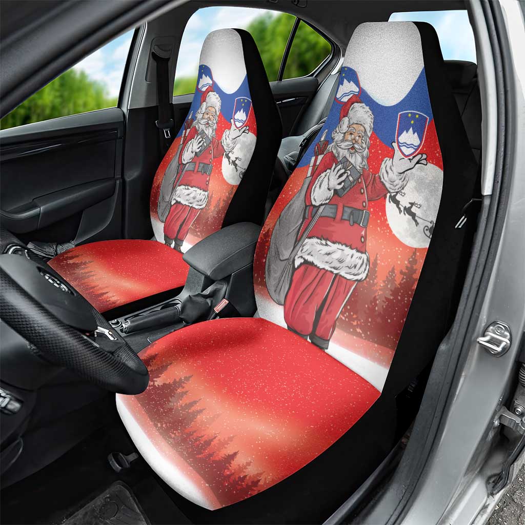 Slovenia Santa Christmas Car Seat Cover Slovenija Vesel Bozic Flag Style - Wonder Print Shop