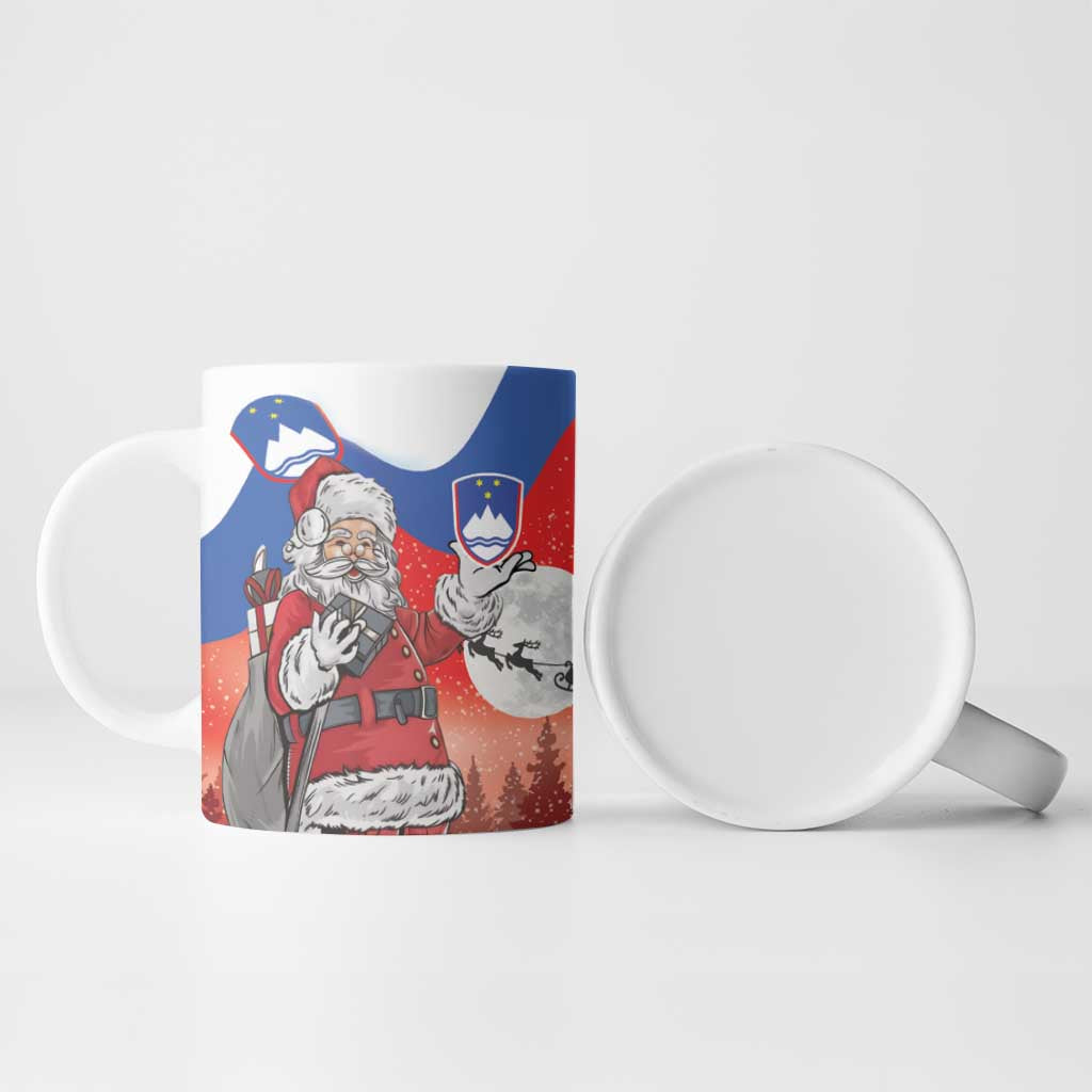 Slovenia Santa Christmas Ceramic Mug Slovenija Vesel Bozic Flag Style - Wonder Print Shop
