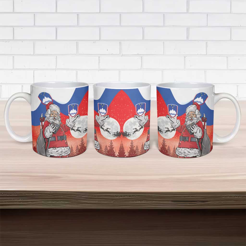 Slovenia Santa Christmas Ceramic Mug Slovenija Vesel Bozic Flag Style - Wonder Print Shop