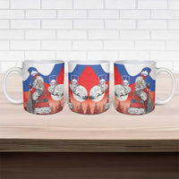 Slovenia Santa Christmas Ceramic Mug Slovenija Vesel Bozic Flag Style - Wonder Print Shop