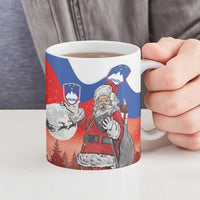Slovenia Santa Christmas Ceramic Mug Slovenija Vesel Bozic Flag Style - Wonder Print Shop