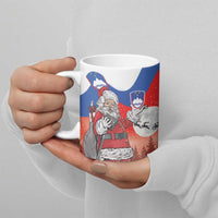 Slovenia Santa Christmas Ceramic Mug Slovenija Vesel Bozic Flag Style - Wonder Print Shop