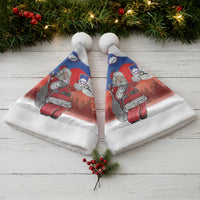 Slovenia Santa Christmas Santa Hat Slovenija Vesel Bozic Flag Style - Wonder Print Shop
