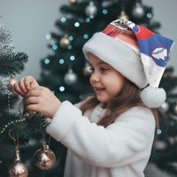 Slovenia Santa Christmas Santa Hat Slovenija Vesel Bozic Flag Style - Wonder Print Shop