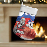 Slovenia Santa Christmas Stocking Slovenija Vesel Bozic Flag Style - Wonder Print Shop