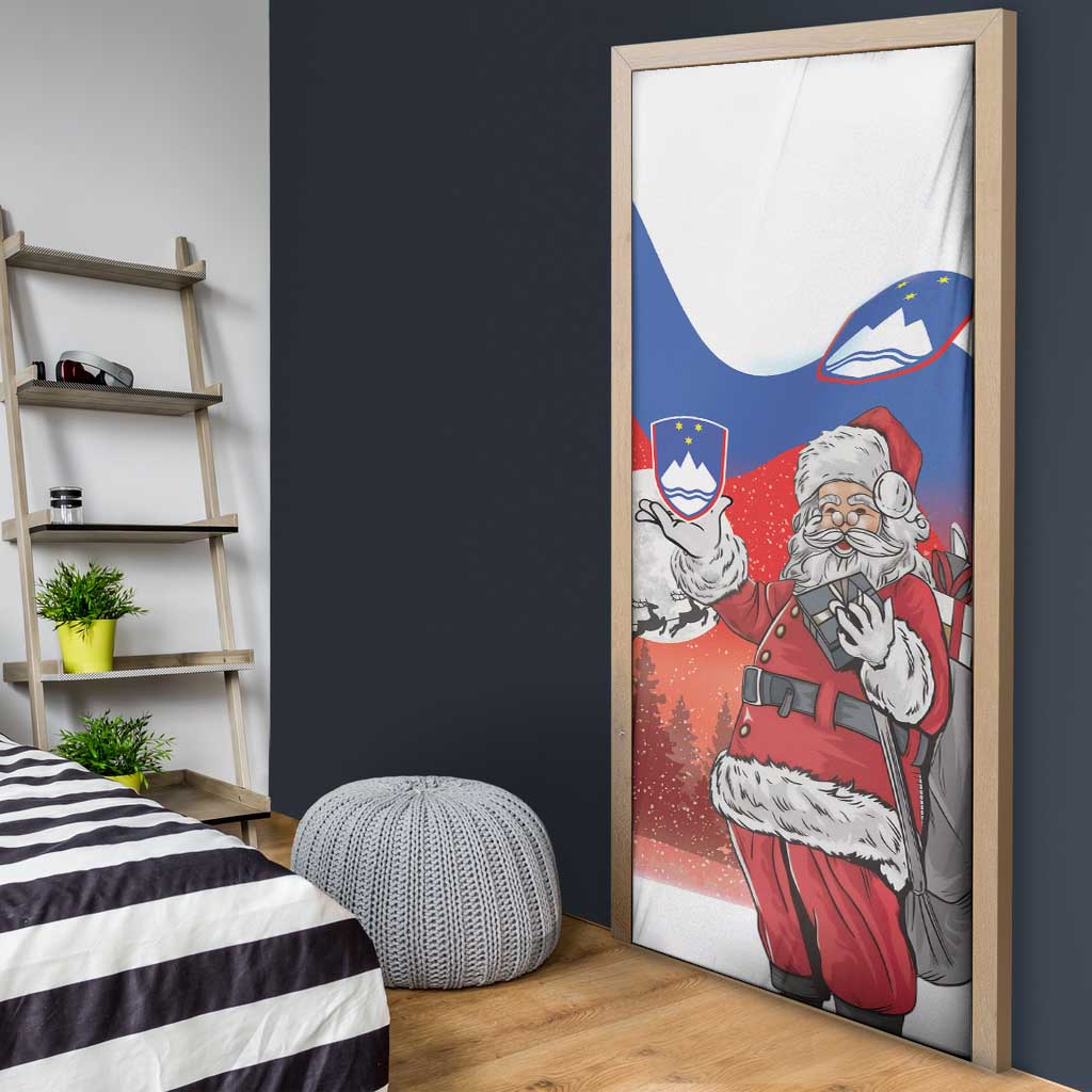 Slovenia Santa Christmas Door Cover Slovenija Vesel Bozic Flag Style - Wonder Print Shop