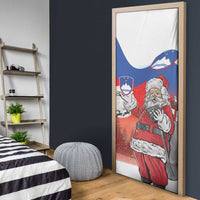 Slovenia Santa Christmas Door Cover Slovenija Vesel Bozic Flag Style - Wonder Print Shop