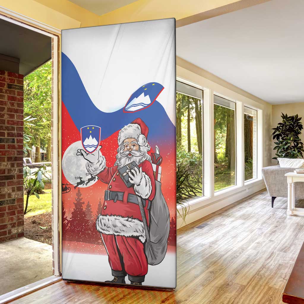 Slovenia Santa Christmas Door Cover Slovenija Vesel Bozic Flag Style - Wonder Print Shop