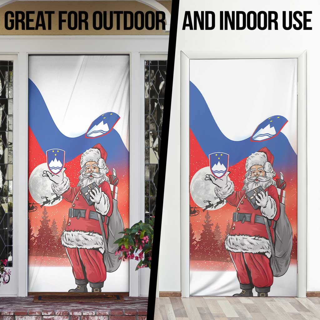 Slovenia Santa Christmas Door Cover Slovenija Vesel Bozic Flag Style - Wonder Print Shop