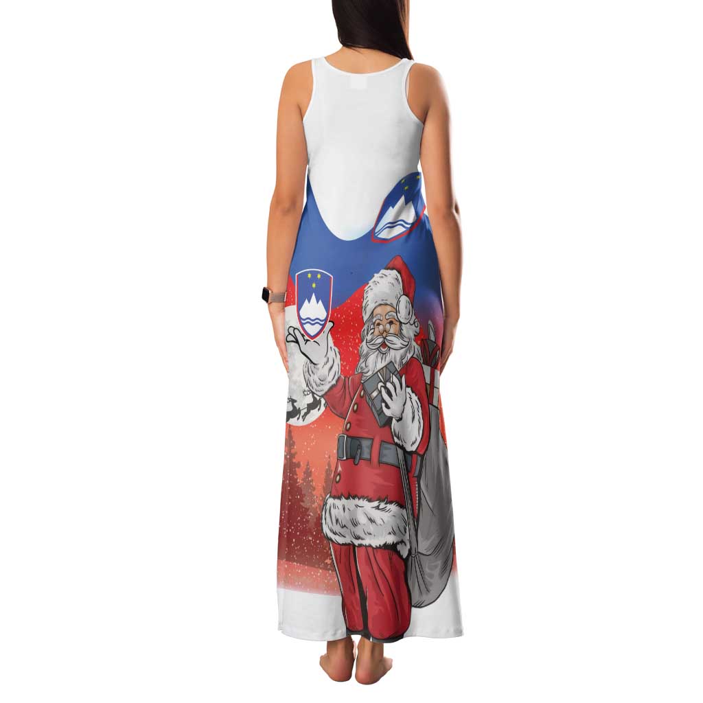 Slovenia Santa Christmas Family Matching Tank Maxi Dress and Hawaiian Shirt Slovenija Vesel Bozic Flag Style - Wonder Print Shop