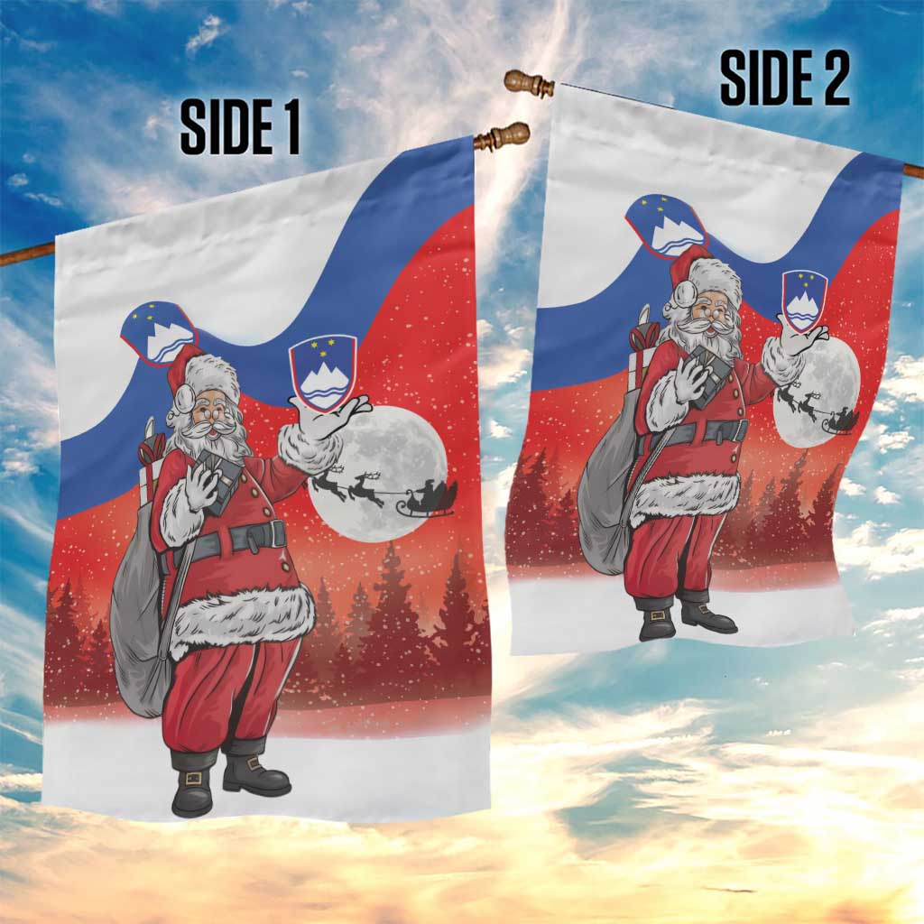 Slovenia Santa Christmas Garden Flag Slovenija Vesel Bozic Flag Style - Wonder Print Shop