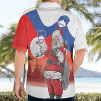 Slovenia Santa Christmas Hawaiian Shirt Slovenija Vesel Bozic Flag Style - Wonder Print Shop