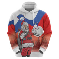 Slovenia Santa Christmas Hoodie Slovenija Vesel Bozic Flag Style - Wonder Print Shop