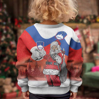 Slovenia Santa Christmas Kid Ugly Christmas Sweater Slovenija Vesel Bozic Flag Style - Wonder Print Shop