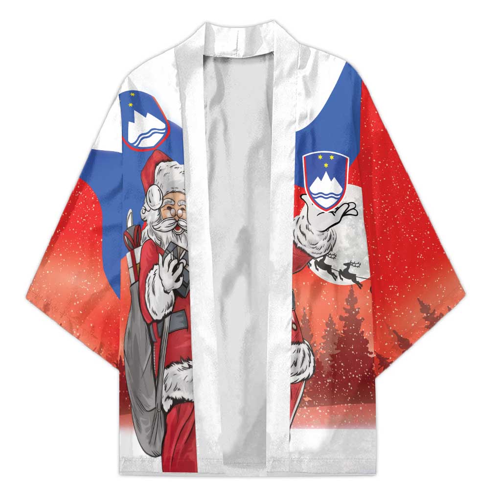 Slovenia Santa Christmas Kimono Slovenija Vesel Bozic Flag Style - Wonder Print Shop