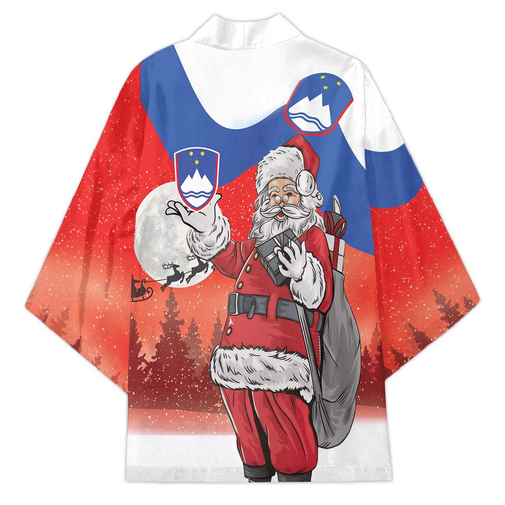 Slovenia Santa Christmas Kimono Slovenija Vesel Bozic Flag Style - Wonder Print Shop