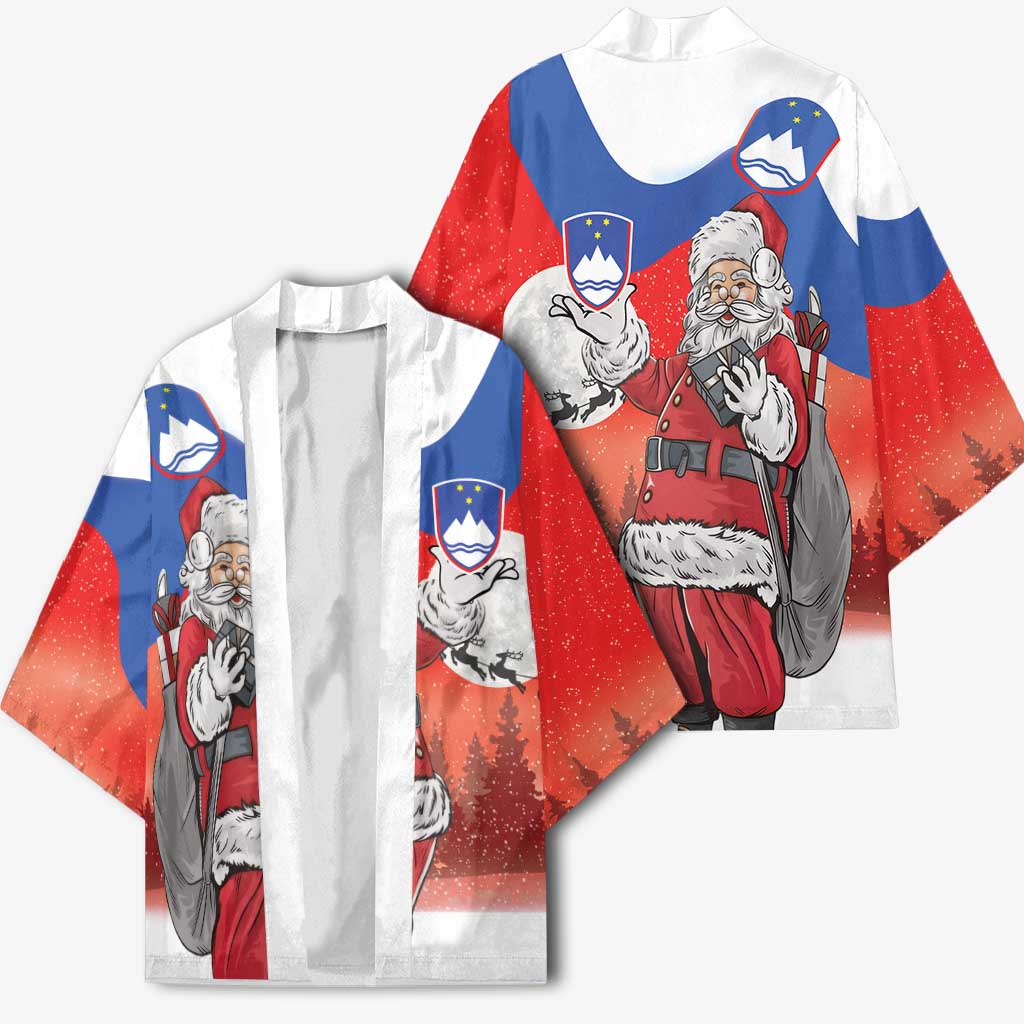 Slovenia Santa Christmas Kimono Slovenija Vesel Bozic Flag Style - Wonder Print Shop