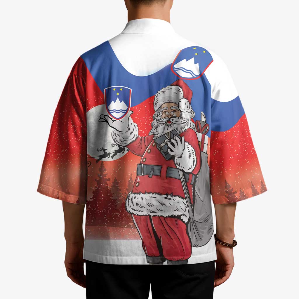 Slovenia Santa Christmas Kimono Slovenija Vesel Bozic Flag Style - Wonder Print Shop